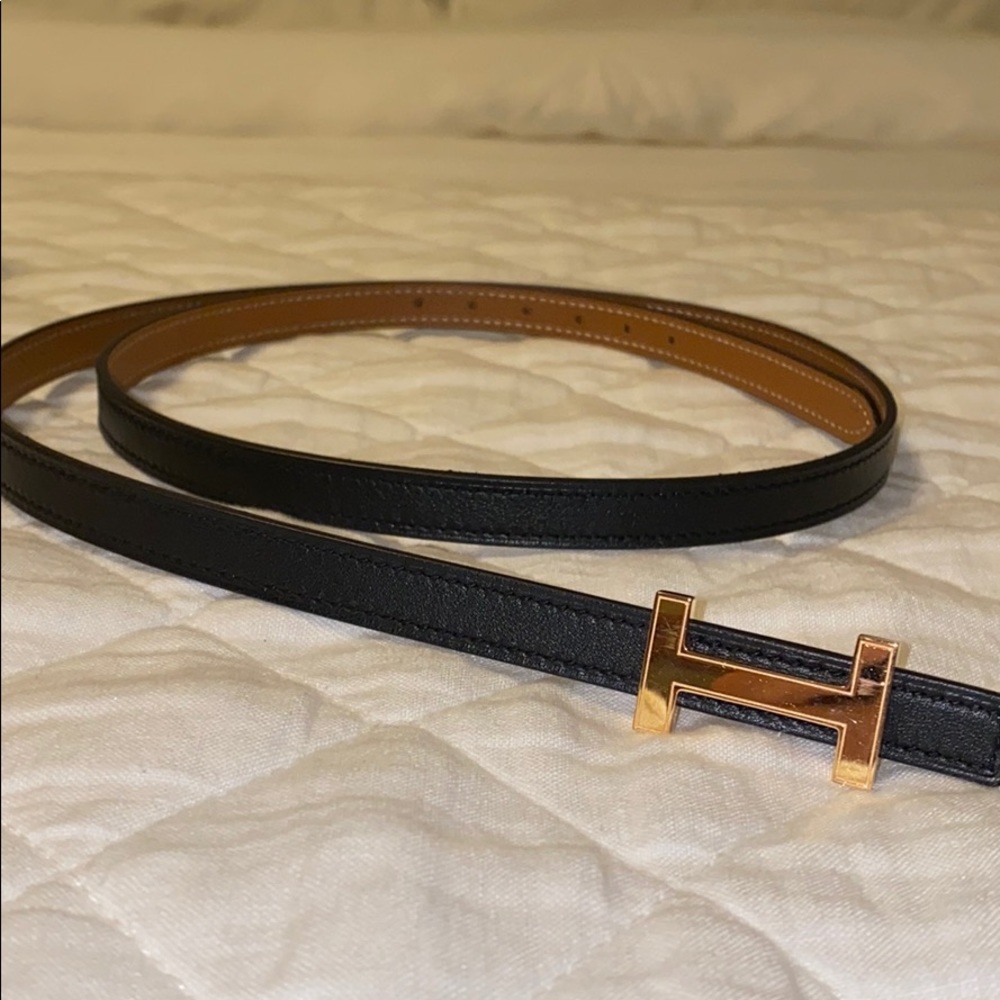 Hermès Focus 13mm Rose Gold Reversible Belt